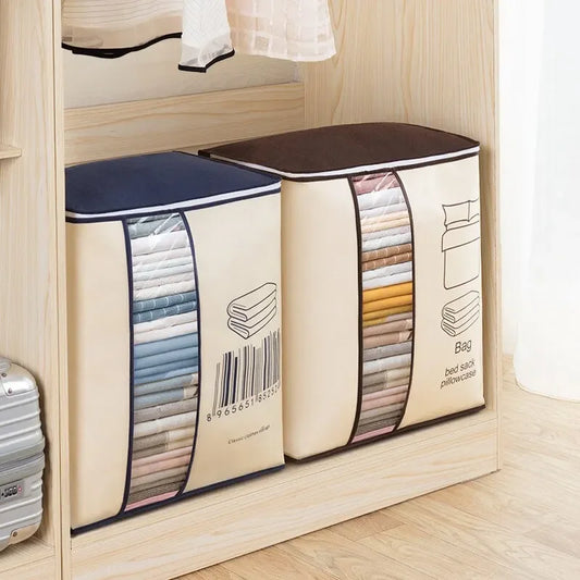 Large Non-Woven Clothes Storage Bag – Portable Clothing Organizer, 120 GSM