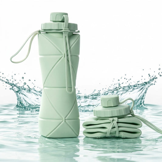 Silicone Folding Bottle 600ML – Collapsible Smart Travel Bottle, Space-Saving Design