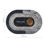 Modern Abstract Marble Design Bathroom Floor Mat (39cm x 59cm)