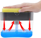 Soap Pump Dispenser with Sponge Holder & Storage Box – Kitchen Sink Organizer