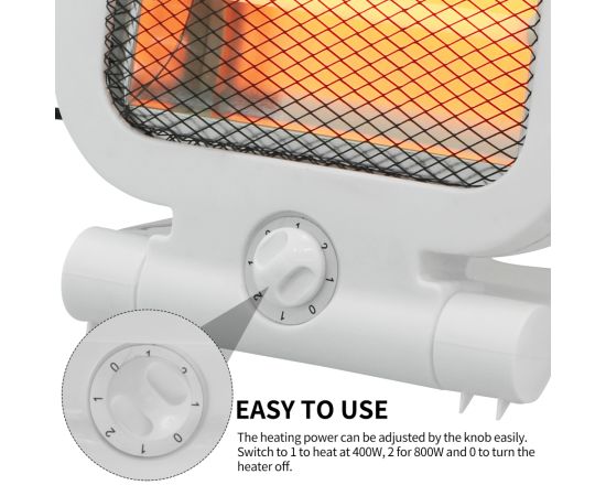 Electric Quartz Heater – 800W Dual Tube Heater with Safety Protection