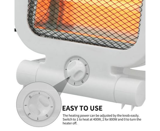 Electric Quartz Heater – 800W Dual Tube Heater with Safety Protection
