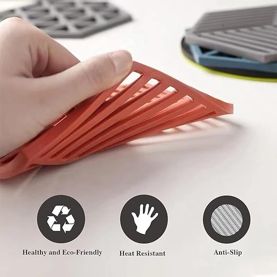 Multifunction Heat-Resistant Silicone Mat – Non-Slip Coaster, Pot Holder & Placemat