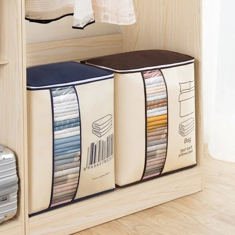 Large Non-Woven Clothes Storage Bag – Portable Clothing Organizer, 120 GSM