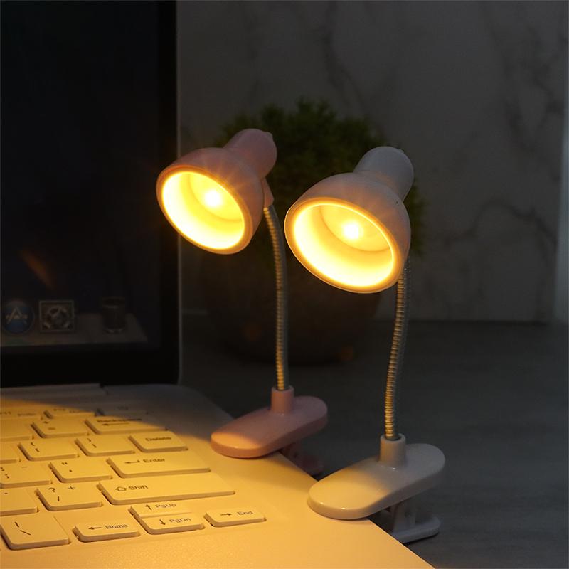 Mini LED Clamp Lamp – Portable USB-Powered Desk Light with Flexible Clip