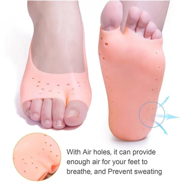 Full Heel Pain Anti-Crack Silicone Socks – Full-Length Foot Care Set
