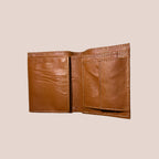 Leather Cow Texture Men's Short Wallet – Vintage Card Holder (Brown)