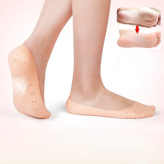Full Heel Pain Anti-Crack Silicone Socks – Full-Length Foot Care Set