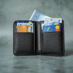 Leathe Slim Cow r Wallet – Minimalist Bifold Card & Cash Holder (Brown)