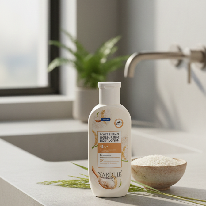 Yardlie Professional Whitening Moisturizing Body Lotion – Rice, Hyaluronic Acid & Collagen Formula