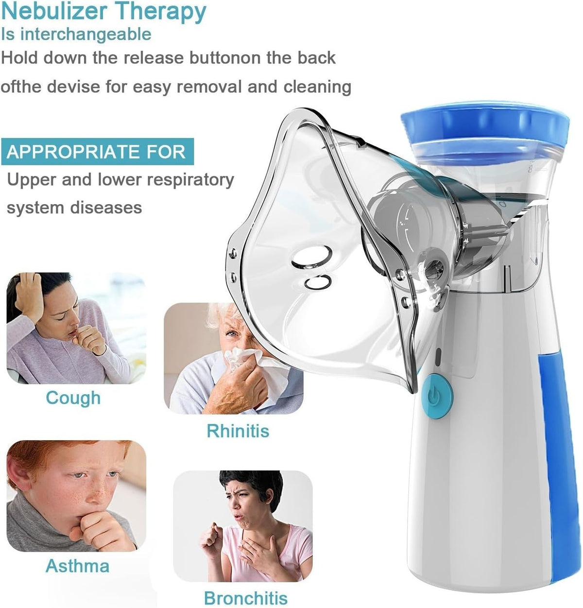 Portable Nebulizer Machine – Compact Handheld Respiratory Inhaler for Home Use