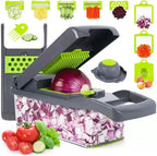 Vegetable Chopper 16 Pcs Set – Multi-Functional Manual Food Chopper & Slicer