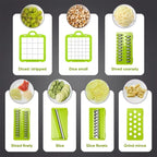 Vegetable Chopper 16 Pcs Set – Multi-Functional Manual Food Chopper & Slicer