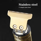 Vintage T9 Rechargeable Hair & Beard Trimmer – Metal Body Hair Clipper