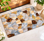 Modern Abstract Marble Design Bathroom Floor Mat (39cm x 59cm)