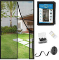 Mosquito Magic Mesh Screen Door Curtain – Hands-Free Self-Closing Door Net