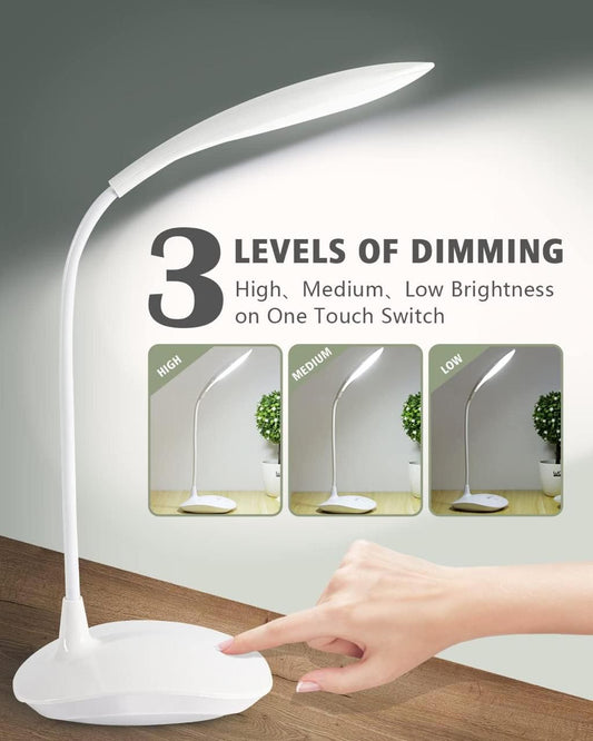 3-Level Dimming LED Desk Lamp – Adjustable Eye-Care Study & Work Lamp