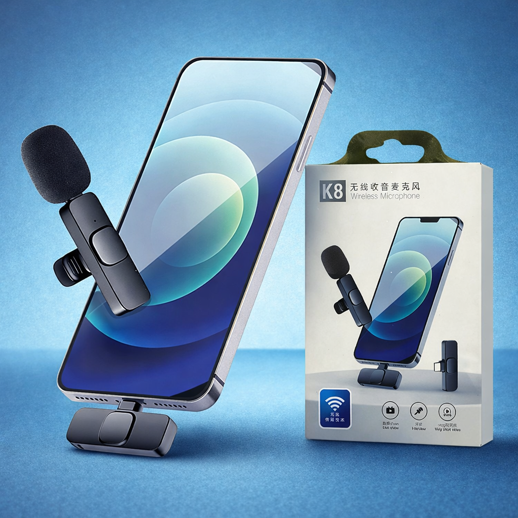 K8 Wireless Microphone – Portable Karaoke Speaker Mic with Bluetooth Connectivity