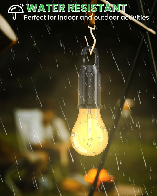 T01 Rechargeable Camping Bulb – Vintage LED Emergency Lamp with 3-Gear Brightness & Type-C Charging 3 months Warranty