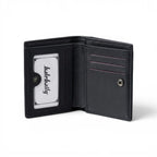 Balebaily Croc Texture Bifold Wallet – Compact Card Holder with ID Window & Tuck Lock