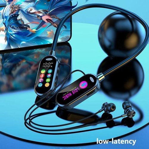 Bluetooth 5.4 Wireless Neckband Earphones – HD Sound with Magnetic Earbuds & Long Battery Life