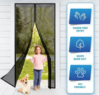 Mosquito Magic Mesh Screen Door Curtain – Hands-Free Self-Closing Door Net