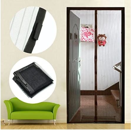 Mosquito Magic Mesh Screen Door Curtain – Hands-Free Self-Closing Door Net