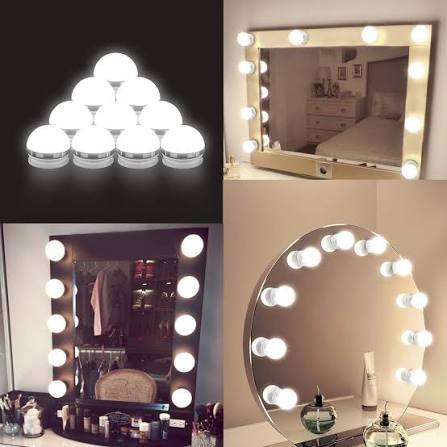 10 Bulbs Mirror Vanity Light – 3-Mode LED Lighting for Makeup, Dressing Table & Bathroom Mirrors