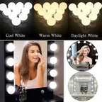 10 Bulbs Mirror Vanity Light – 3-Mode LED Lighting for Makeup, Dressing Table & Bathroom Mirrors