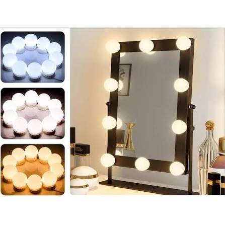10 Bulbs Mirror Vanity Light – 3-Mode LED Lighting for Makeup, Dressing Table & Bathroom Mirrors