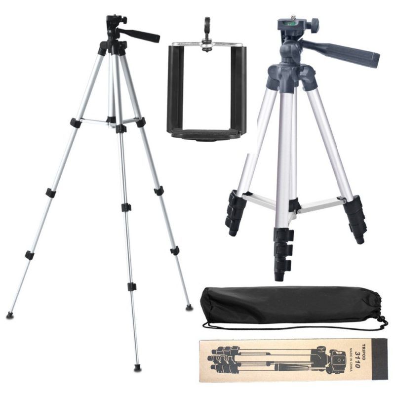 3-in-1 Professional Camera & Mobile Tripod Stand – Adjustable Stand with Phone & Camera Mount