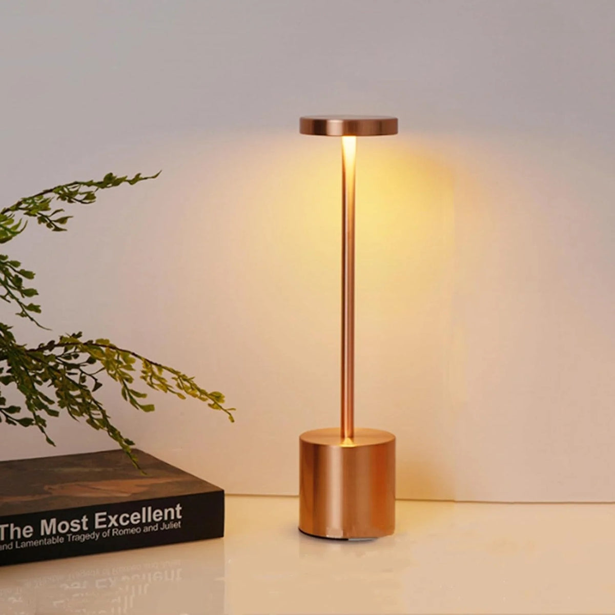 USB Rechargeable LED Night Light Desk Lamp – 3 Color Touch Control, Adjustable Brightness