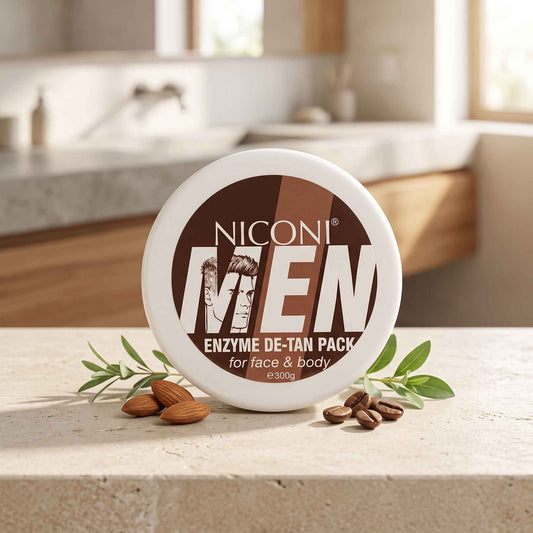 Niconi Men Enzyme De-Tan Pack – Papain, Resveratrol & Beta-Glucan Formula (300g)