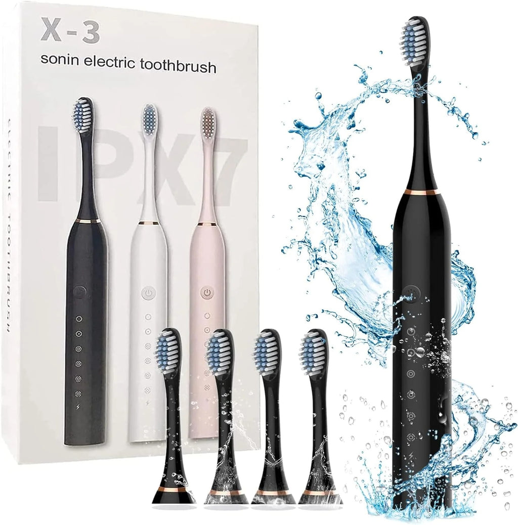 X-3 Sonic Electric Toothbrush – Rechargeable High-Frequency Vibration Toothbrush for Deep Cleaning