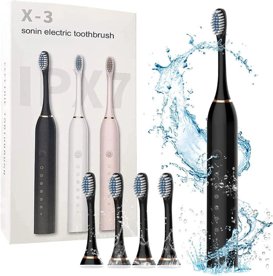 X-3 Sonic Electric Toothbrush – Rechargeable High-Frequency Vibration Toothbrush for Deep Cleaning