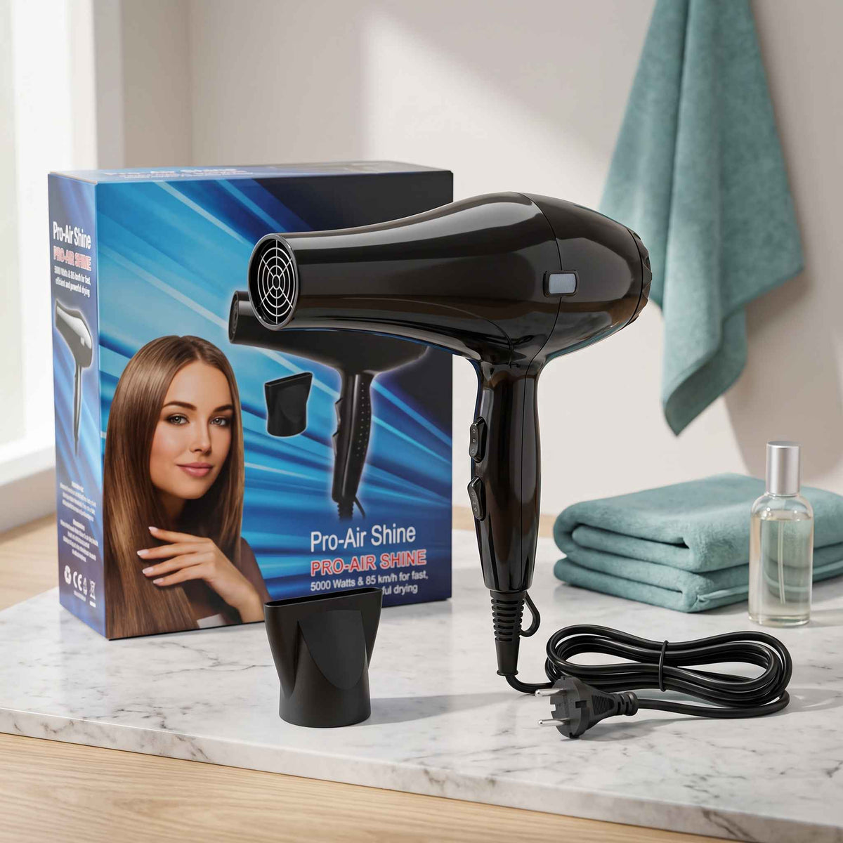 Professional 5000W Heavy-Duty Hair Dryer – Model R-2136 Pro-Air Shine