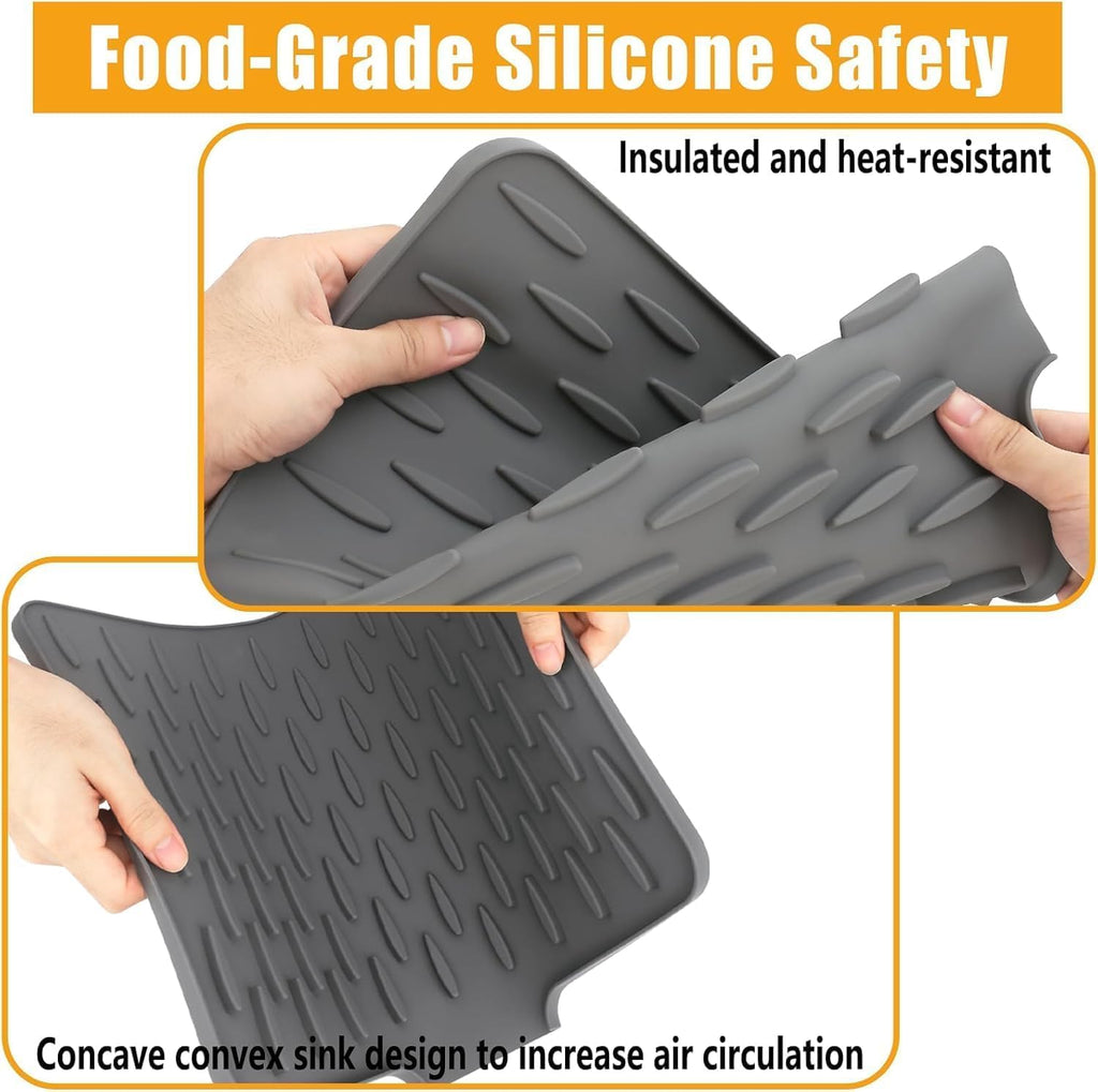 Silicone Sink Mat for Kitchen Drain – Heat-Resistant, Non-Slip Dish Drying Mat