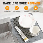 Silicone Sink Mat for Kitchen Drain – Heat-Resistant, Non-Slip Dish Drying Mat