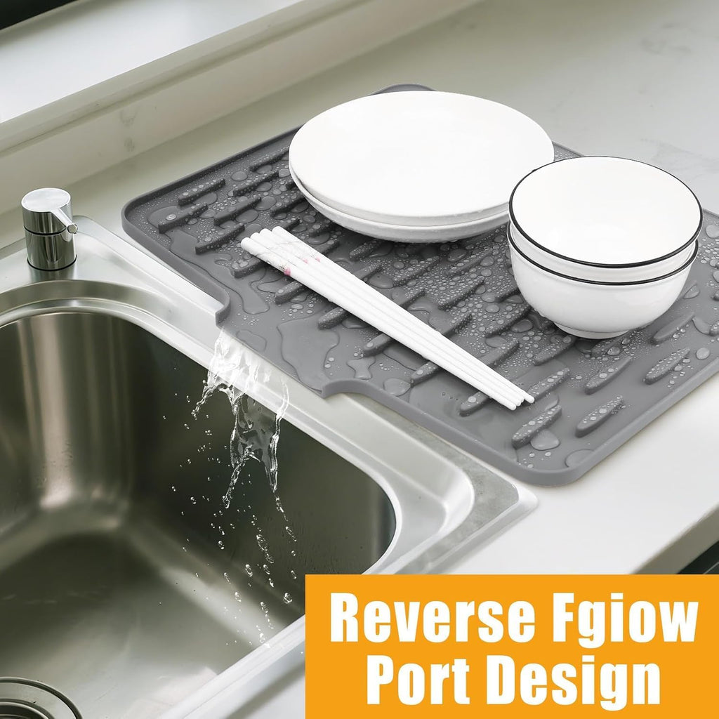 Silicone Sink Mat for Kitchen Drain – Heat-Resistant, Non-Slip Dish Drying Mat