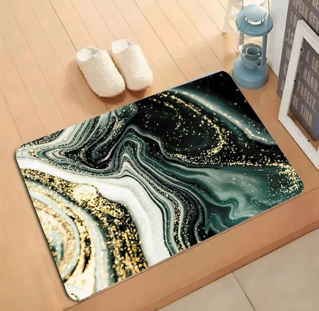 Modern Abstract Marble Design Bathroom Floor Mat (39cm x 59cm)