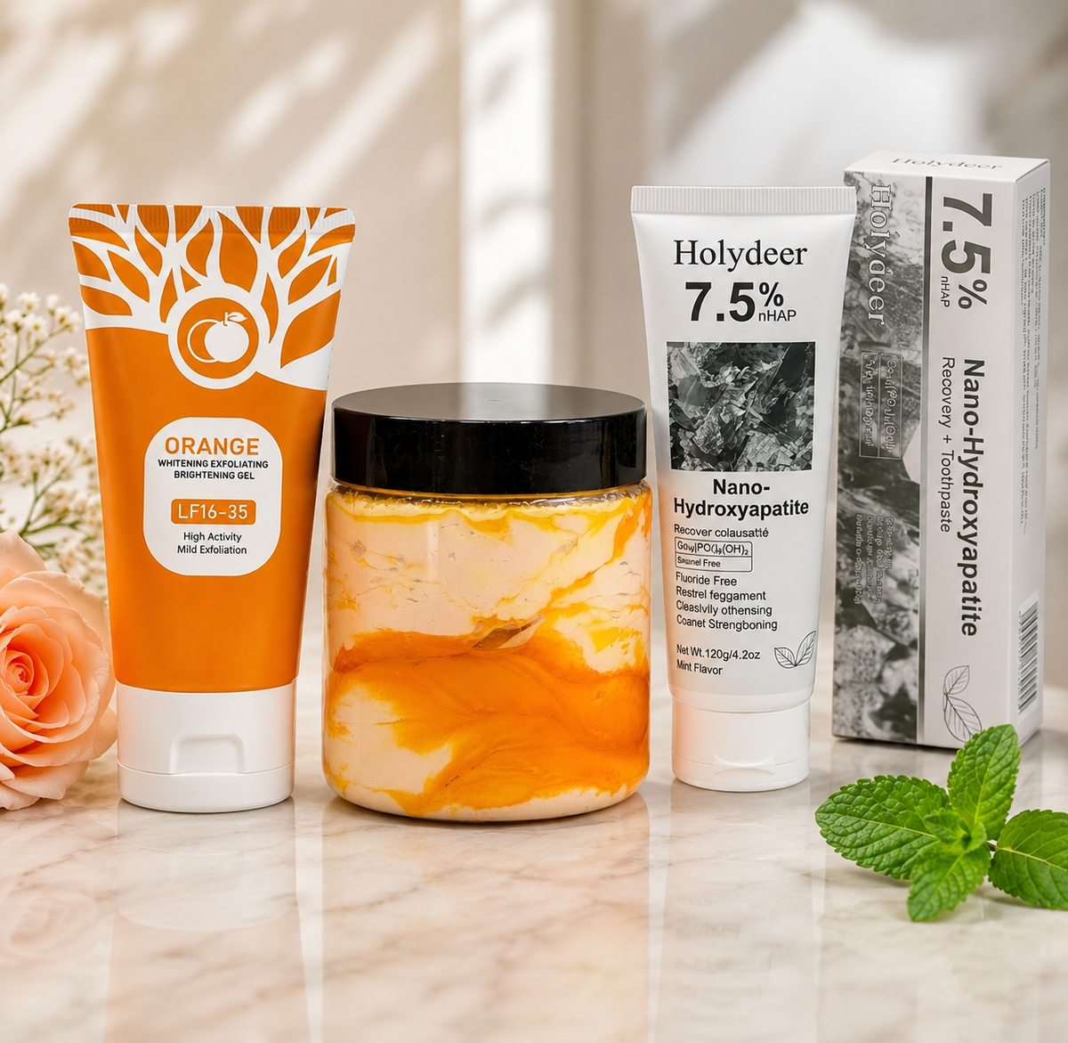Premium Skincare Combo – Zafrani Cream 500ml + Orange Gel 100g + Nano Toothpaste 100g
