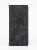 Leather Men's Long Wallet – Black