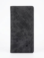 Leather Men's Long Wallet – Black