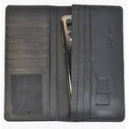 Leather Men's Long Wallet – Black