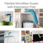 Flexible Fan Duster 3 in 1  – Microfiber Bendable Cleaning Brush for Tight Spaces