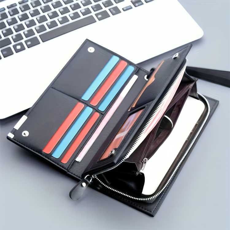 Leather Baellerry Long Wallet for Men & Women – Fashion Accessory for Daily Carry