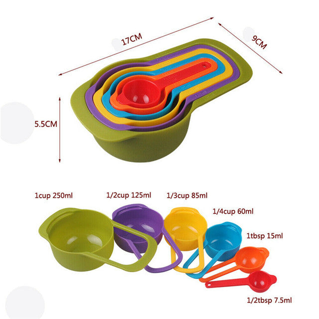 Measuring Cup & Spoon Set – 6 Pieces