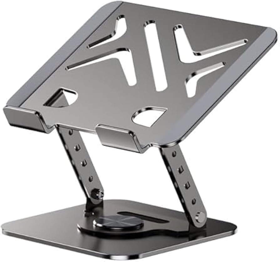 Speedx Foldable Adjustable Laptop Stand – Portable Aluminum Cooling Bracket (Up to 18-Inch)