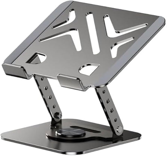 Speedx Foldable Adjustable Laptop Stand – Portable Aluminum Cooling Bracket (Up to 18-Inch)