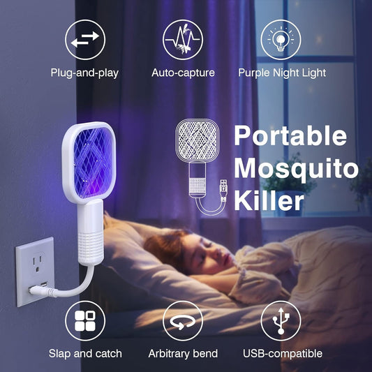 Mini Mosquito Racket – Compact & Portable Electric Bug Zapper for On-the-Go Protection